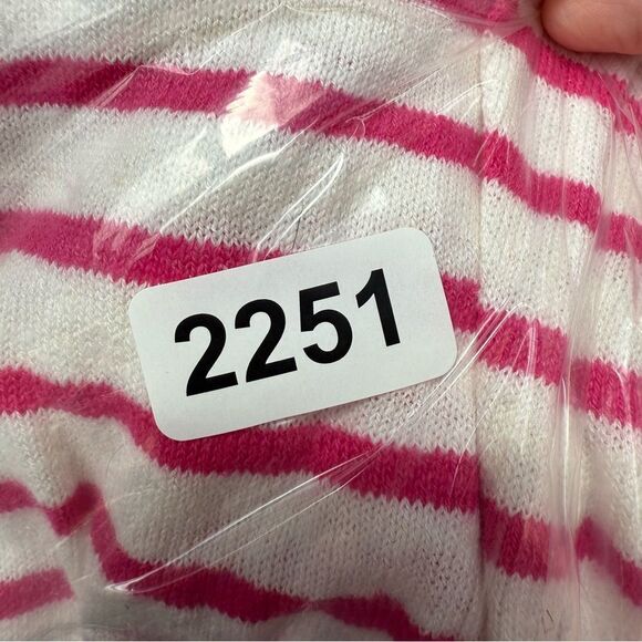 Ralph Lauren Pink and Cream Fitted Long Sleeve Sweatshirt - Picture 4 of 4